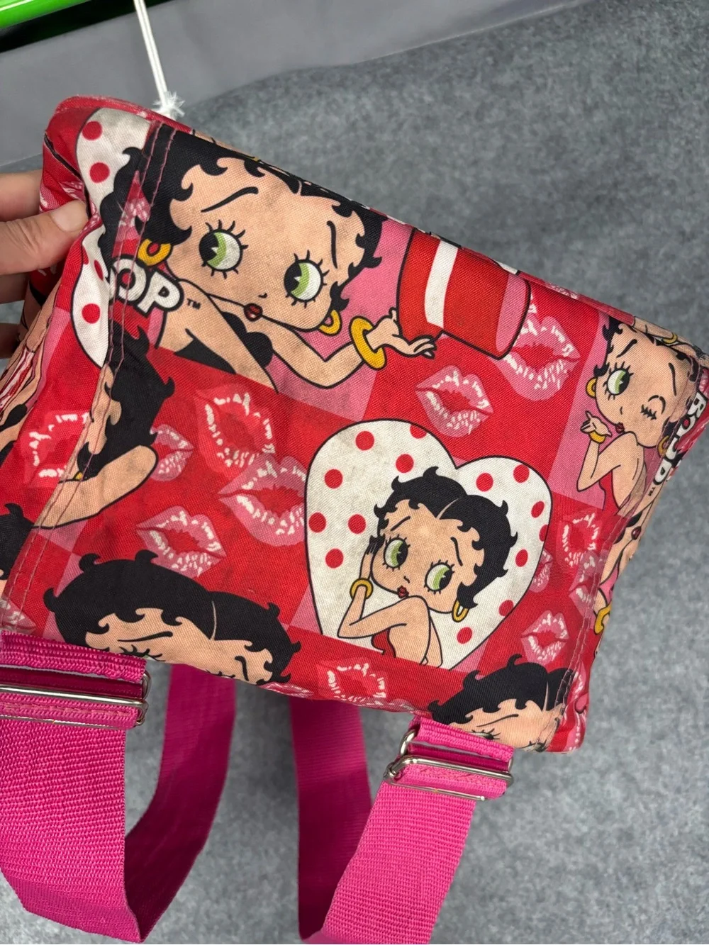 Betty Boop Pink Red Y2K All Over Print Backpack